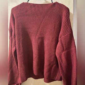 Burgundy Knit Sweater